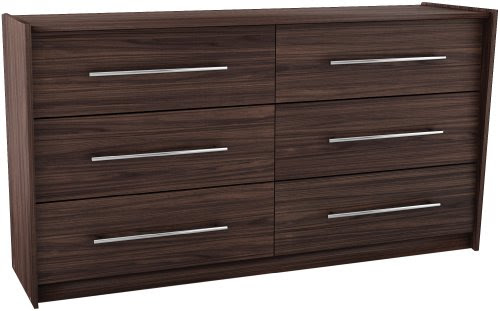 Sonax DW-2008 Pacific Six Drawer Dresser in Ebony Pecan