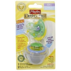 Playtex Baby Ortho-Pro. Silicone Pacifiers w/Sterilizing Cover 6+ Months - boy colors