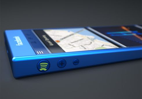 Minimalistic Blue Facebook Phone Has an Instagram Button