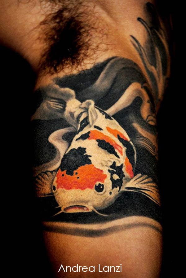 Tatouage Carpe Koi Réaliste Inkage