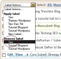 Tutorial Blog,Menghapus Label