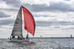 J/109 sailing on Solent, England