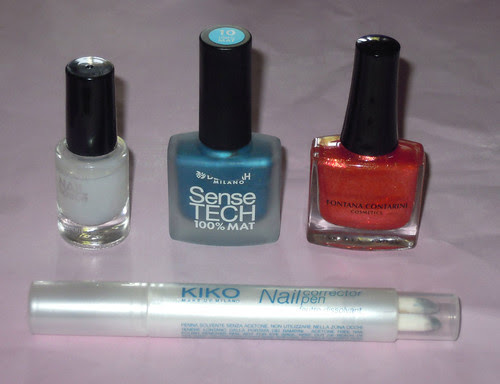 turquoise and orange nails