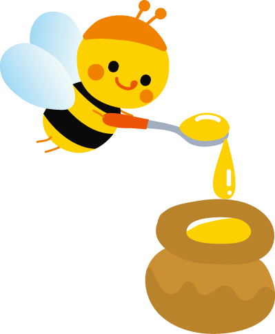 かわいいミツバチのイラスト 無料イラストフリー素材