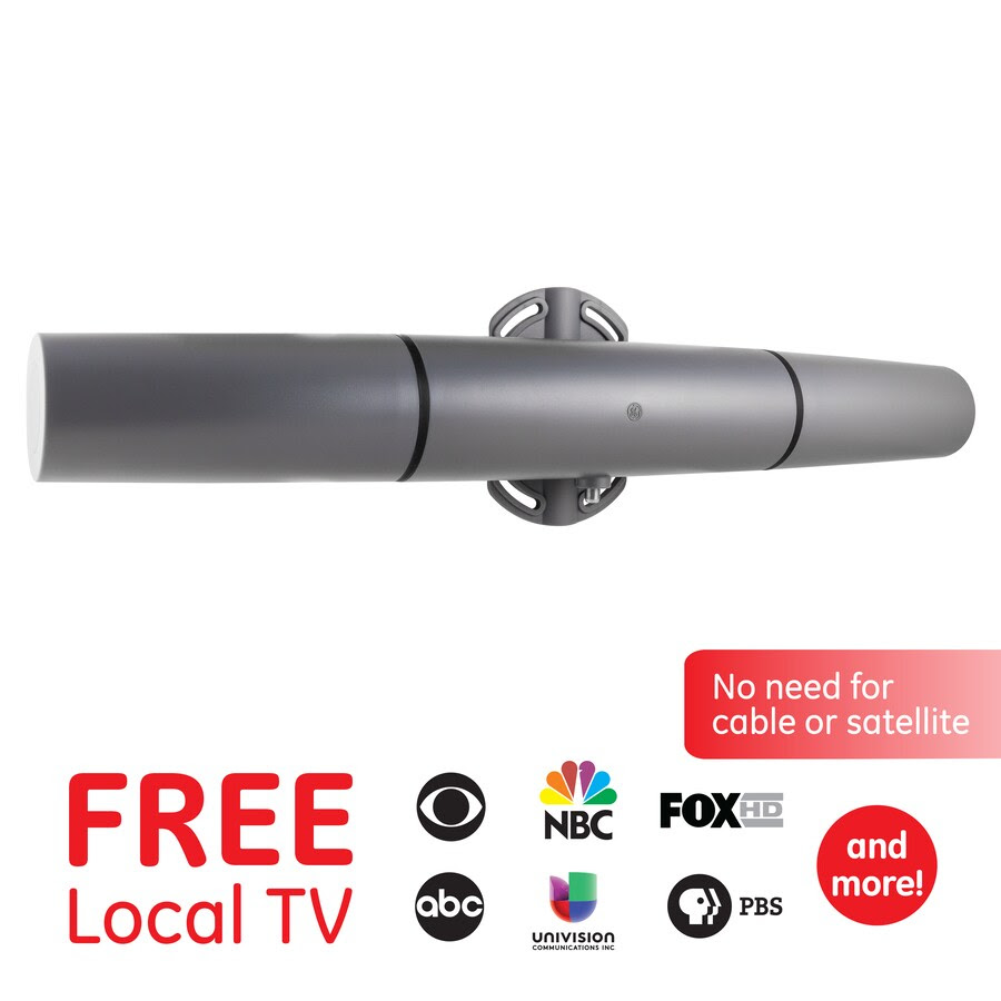 Ge Stealth Attic Outdoor Mount Amplified Tv Antenna Bar Directional Outdoor Hd Uhf Vhf Tv Antenna In The Tv Antennas Department At Lowes Com