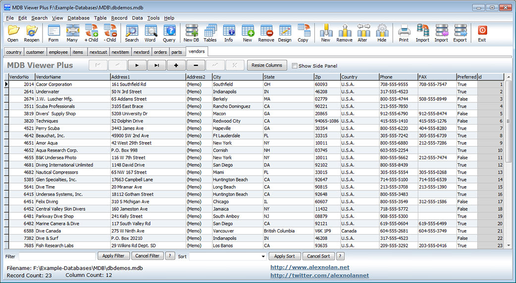 TIC: Gestor de Base de datos portable compatible con Access