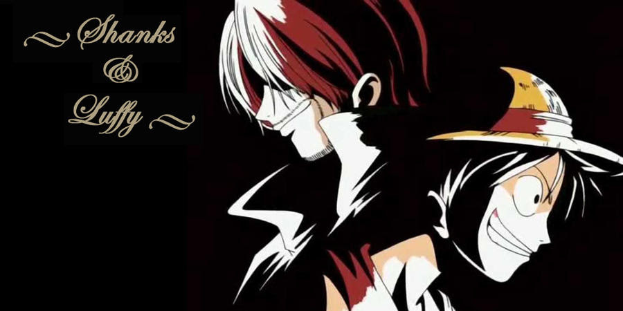 One Piece: Luffy and Shanks by SilentSDesigns on DeviantArt