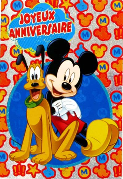 carte anniversaire mickey carte anniversaire mickey
