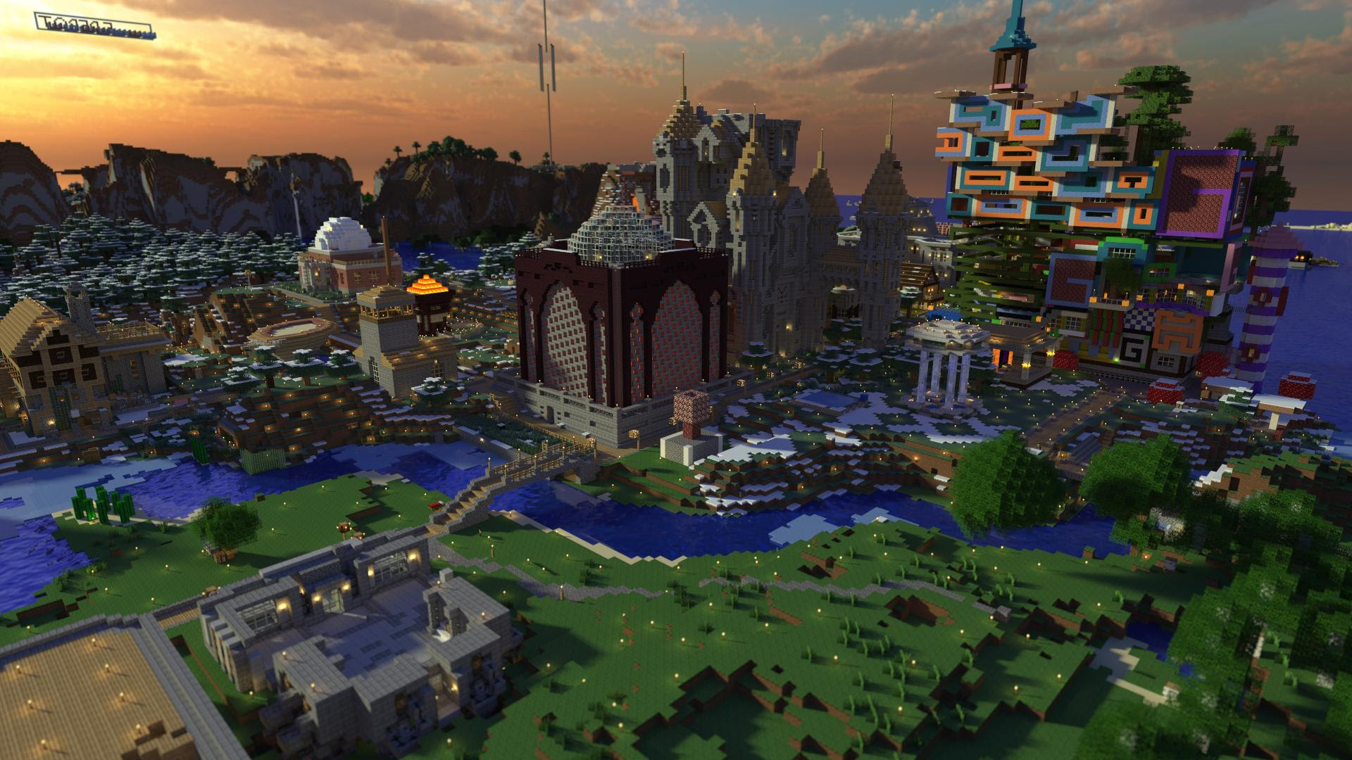 Mindcrack Season 3 - Spawn Village [Chunky Render] : Minecraft