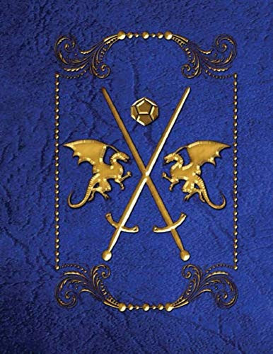 RPG Player Notebook: Mixed paper college ruled journal, graph paper, hex, dice