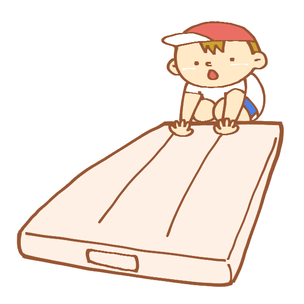 マット運動をする男の子のイラスト かわいいフリー素材が無料のイラストレイン