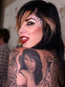 Kat Von tattoos, tattoo motive