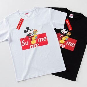 Supreme Mickeyシュプリーム Tシャツ コピーディズニーコラボ存在感たっぷりなミッキープリントメンズ