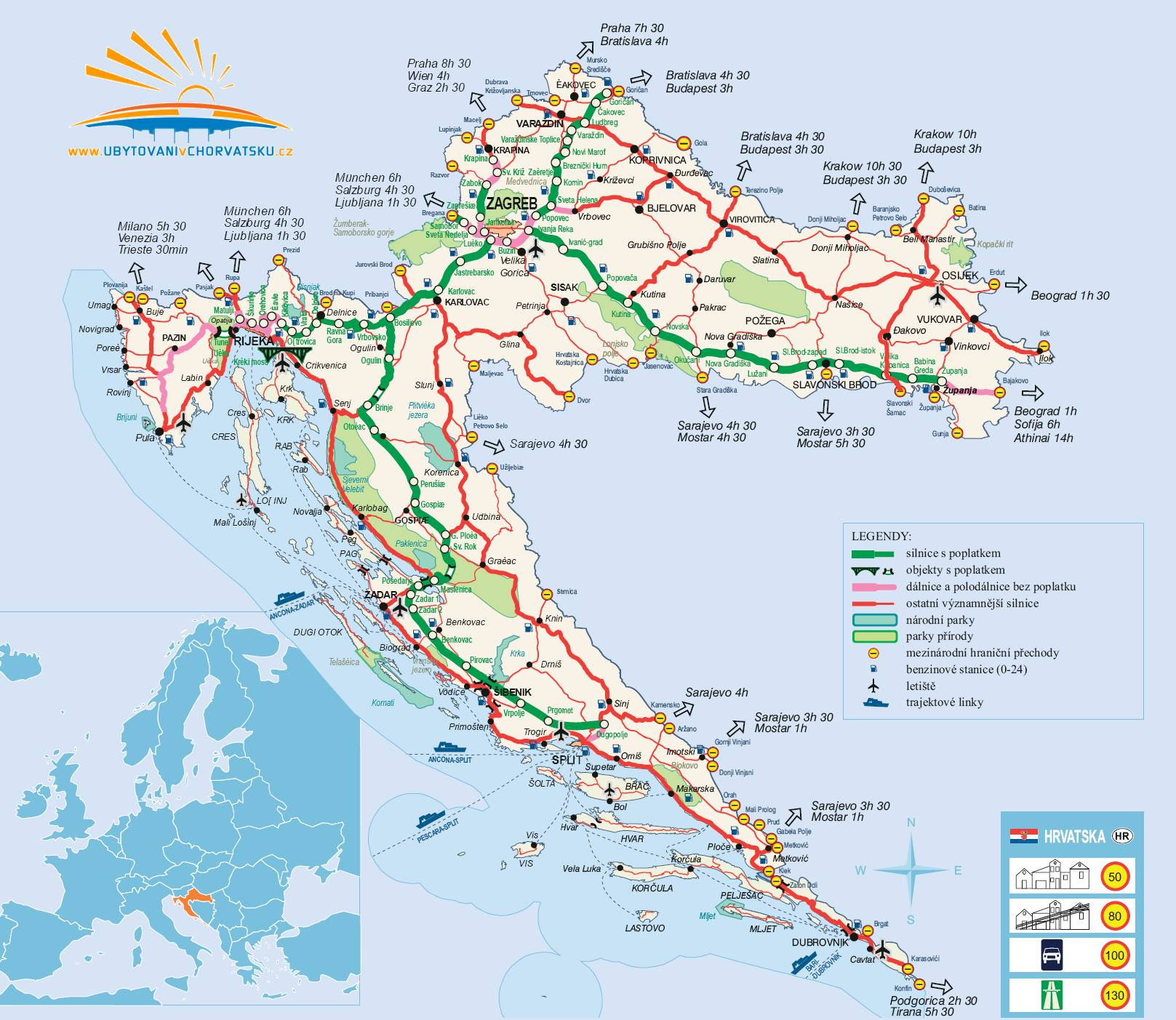 mapa chorvatska MAPA CHORVATSKA | ubytování dovolená mapy Chorvatska ○ mapa chorvatska
