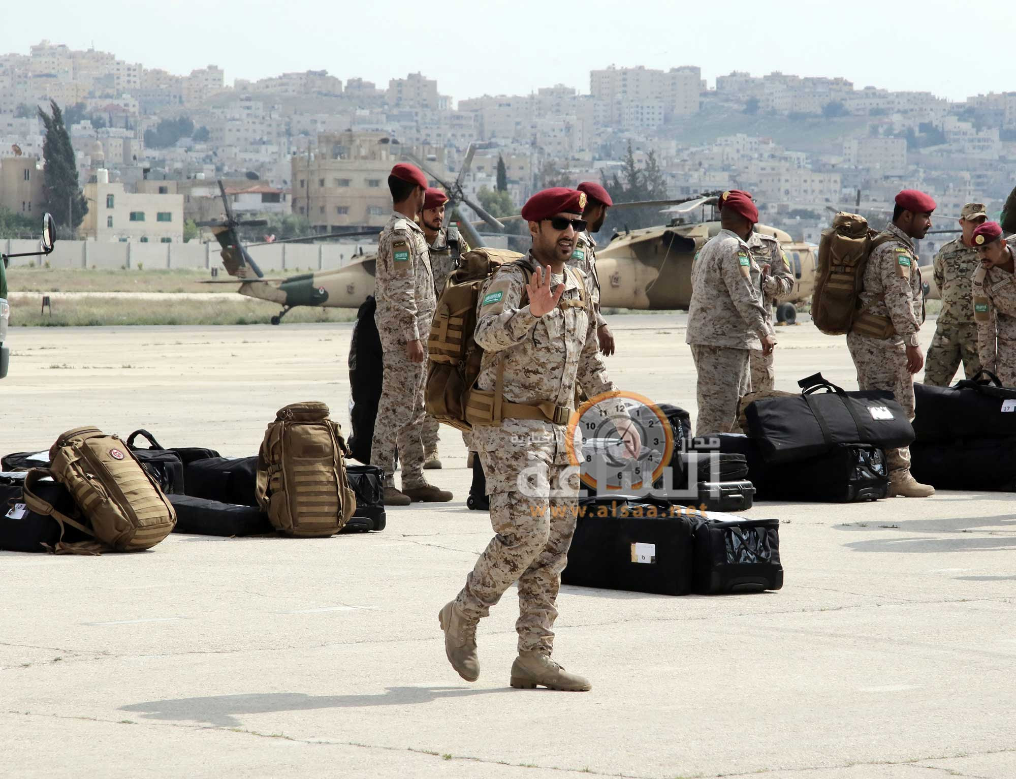 القوة السعودية المشاركة في التمرين الأردني السعودي تصل عمان صور