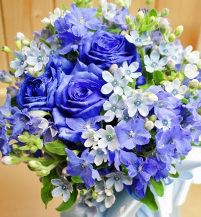 長野の花屋 ヌボー生花店 事例紹介 幸せのブルー