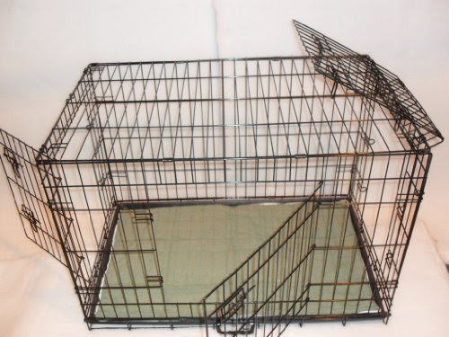 Reviews for NEW 3 Door Design (Up + Over) 36" Dog Cage with Divider and Bed