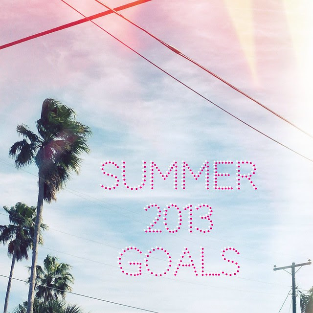 Summer 2013 Goals.