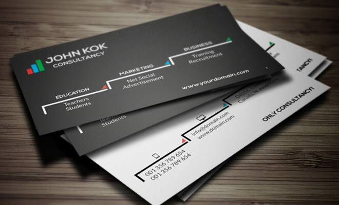 john kok consultancy print business card design