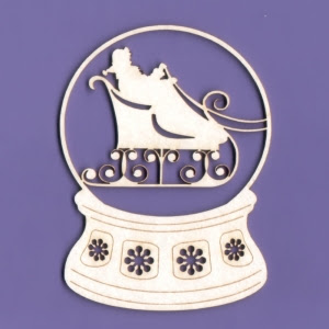 037 Tekturka - Śnieżna kula z Mikołajem