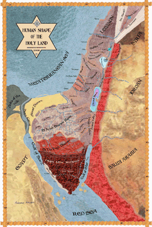 Human Shape of the Holy Land