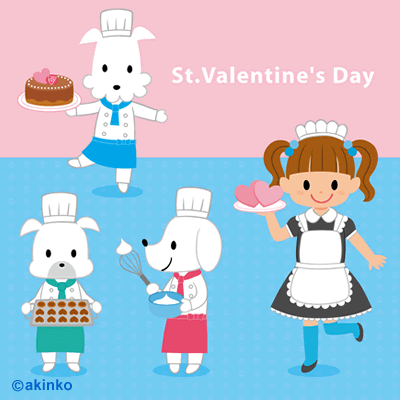 子供 お菓子作り 犬のパティシエ イラストレーターあきんこ イラスト ストックイラスト