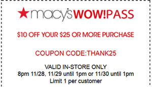 Macy's: $10 off $25 or More Purchase Coupon - I Crave Freebies