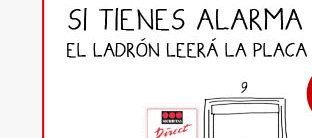 alarmas alta seguridad con aviso a policía, Securitas direct, líder europeo en alarmas. Si tienes alarma el ladrón leerá la placa vs si no tienes leerá el felpudo. Protege tu hogar desde 1 euro al d&acutea