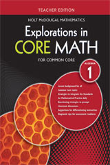 Explorations in Core Math Common Core Teacher Edition Algebra 1  9780547876191  HMH