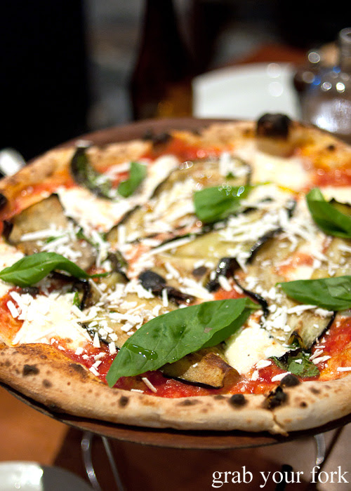 Pizza with eggplant at Gigi Pizzeria, Newtown