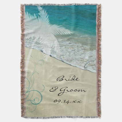 Tropical Beach Wedding Throw