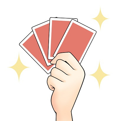 イラスト英語 Hold All The Cards 極めて有利な立場にある イラストで学ぶ 英語表現