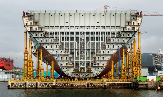 Pictures of the World's Biggest Cargo Ship Make You Feel Tiny