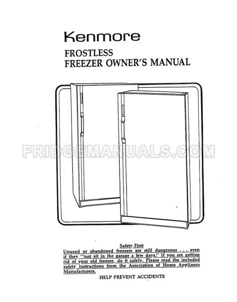Download Kenmore Frostless Upright Freezer Manual