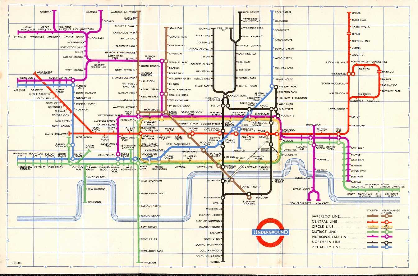 London Tube Map History The London Tube Map Archive