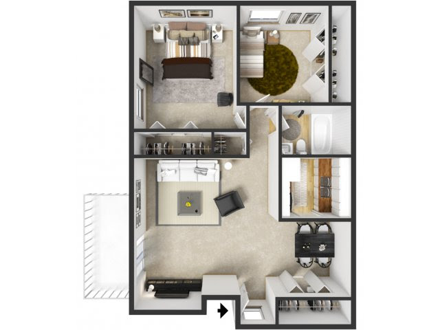 2 Bed / 1 Bath Apartment in Wyoming MI | Sunflower Apartments