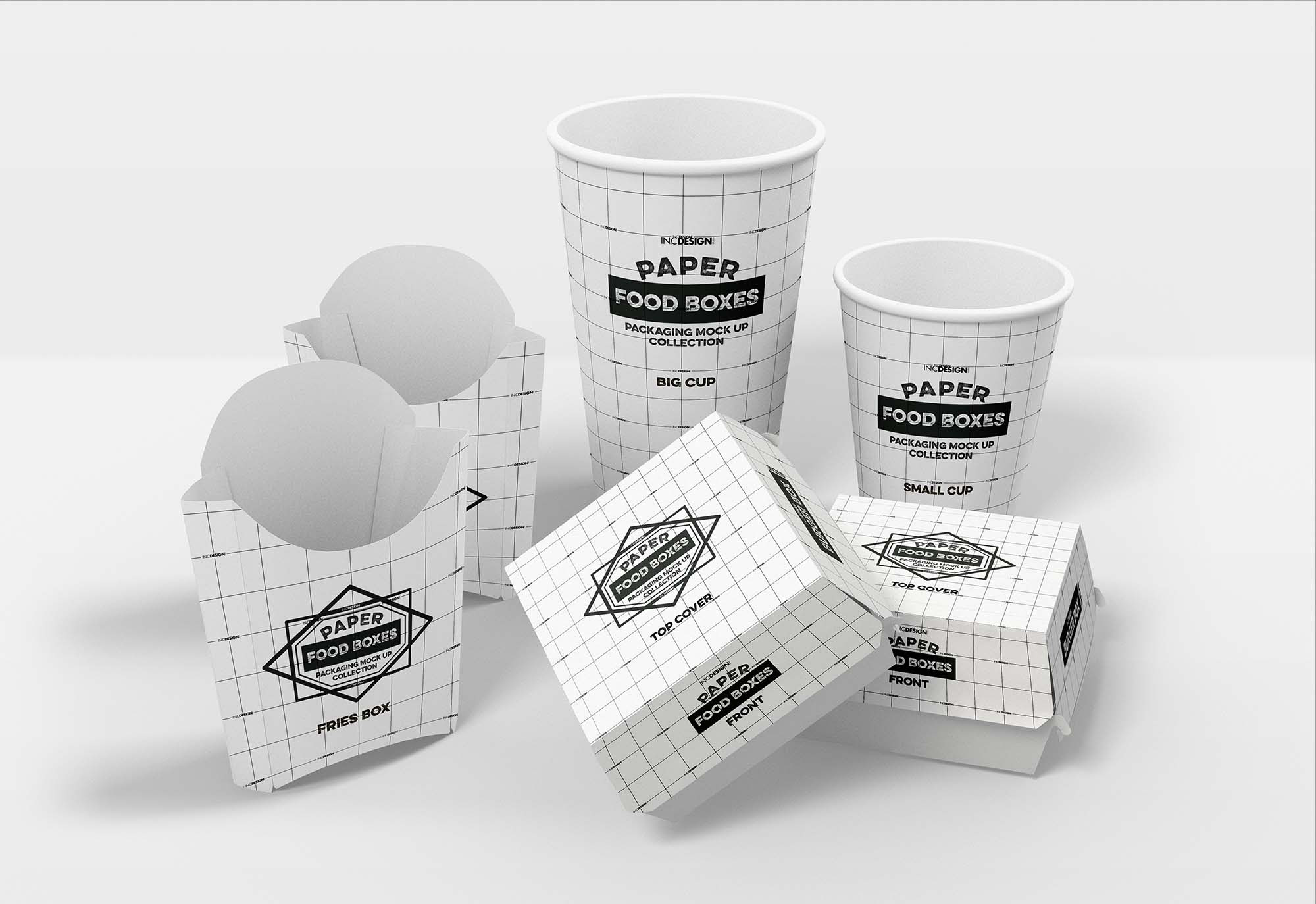 Download Fast Food Branding And Packaging Mockup Psd