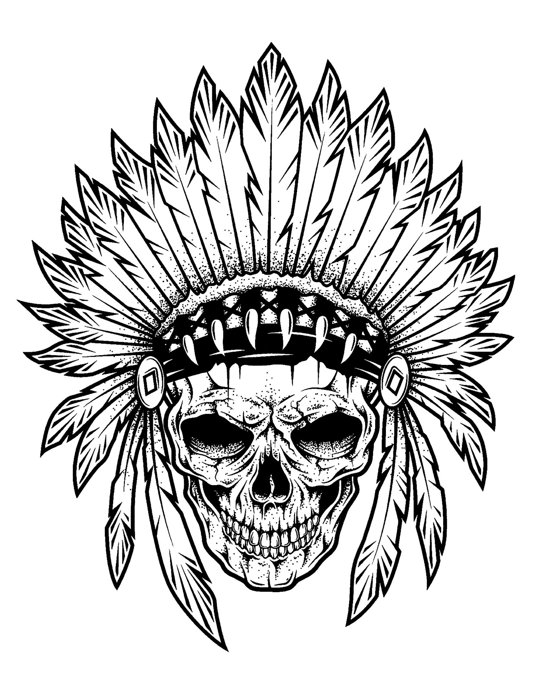 Skull Tattoo Coloring Pages at GetColorings.com | Free ...