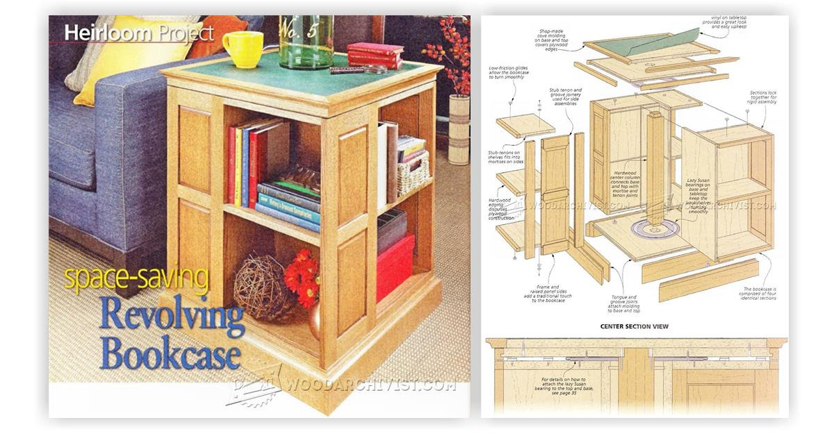 Revolving Bookcase Plans â¢ WoodArchivist