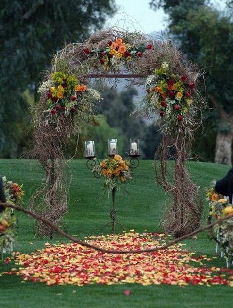 36 Fall Wedding Arch Ideas for Rustic Wedding Deer Pearl 
