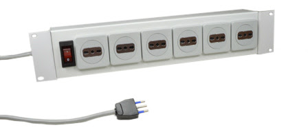 Italy Chile 10a 250v Cei 23 50 S17 Type L Cei 23 16 S11 It1 10r It2 16r 6 Outlet Pdu Power Strip Illuminated 10 Amp Double Pole Circuit Breaker Metal Enclosure 2m 6ft 7in Cord Gray