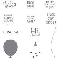 Party Pants Wood-Mount Stamp Set