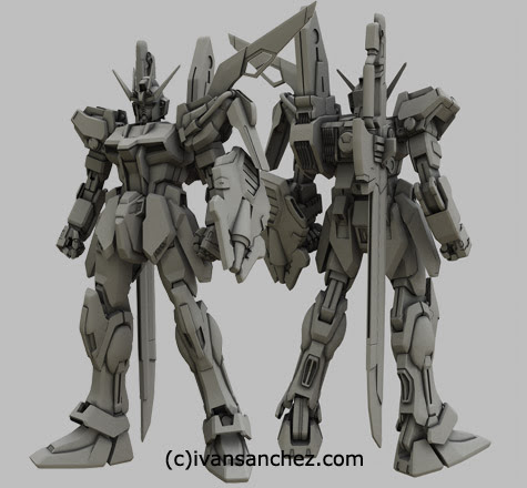 sword strike gundam seed  3d mesh cg sandrum