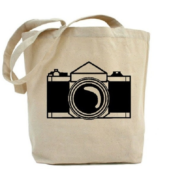 Camera Tote - Cotton Canvas Tote Bag