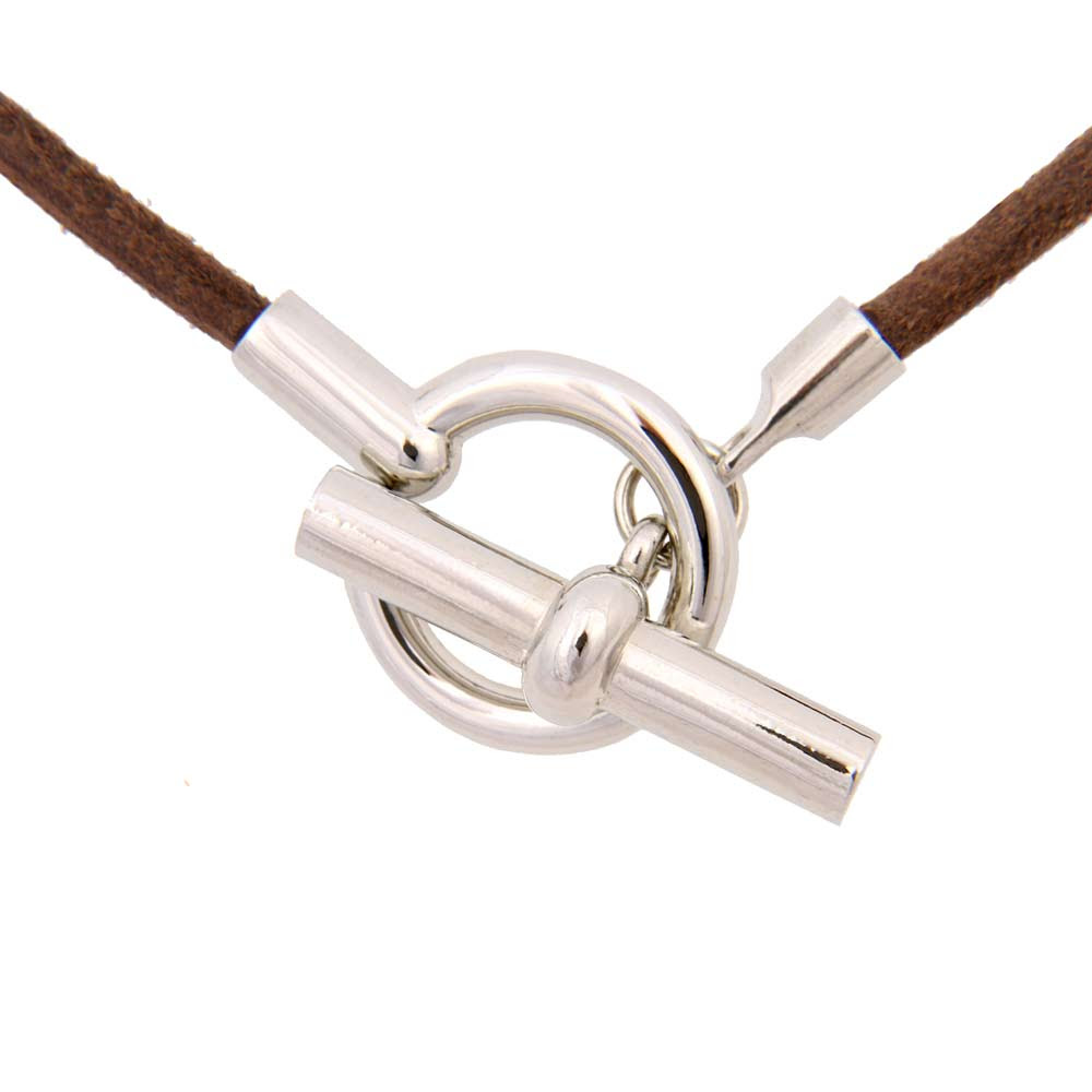 Details about Unique Genuine Leather Cord and Silver Necklace Women ...