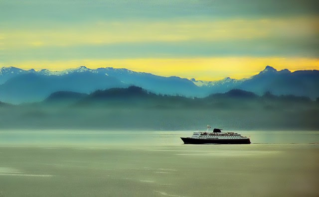 Misty Morning Sunrise - Alaska Landscape