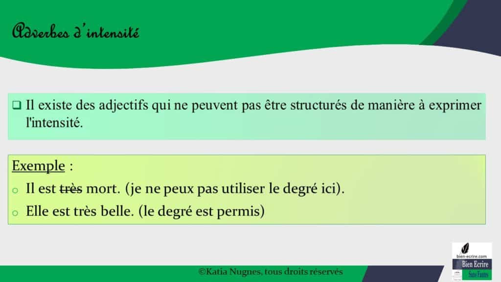Adverbe 5- adverbes d'intensité | Bien écrire