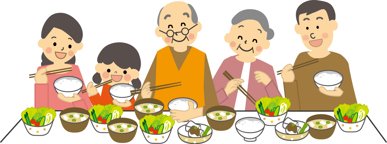家族 食事のイラスト 無料イラスト フリー素材
