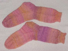 Funky Sunkissed Handspun Socks
