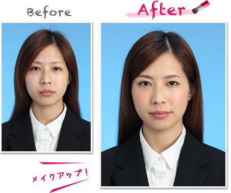 就活生応援 フルメイクサービス 写真撮影スタジオ 東京写真館 ビックカメラ